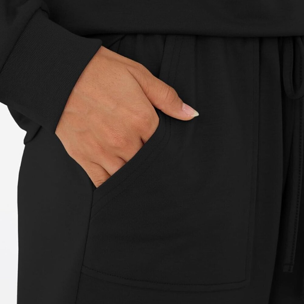 Women Lounge Sets Two Piece Sweat Shorts Pajama Outfits Fall 2025 - Picture 5 of 5